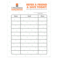 Referral Sheet - 100 Pack