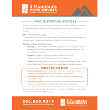 HVAC Inspection Process Sheet - 100 Pack