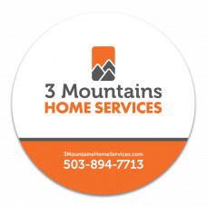 Round Sticker-White & Orange